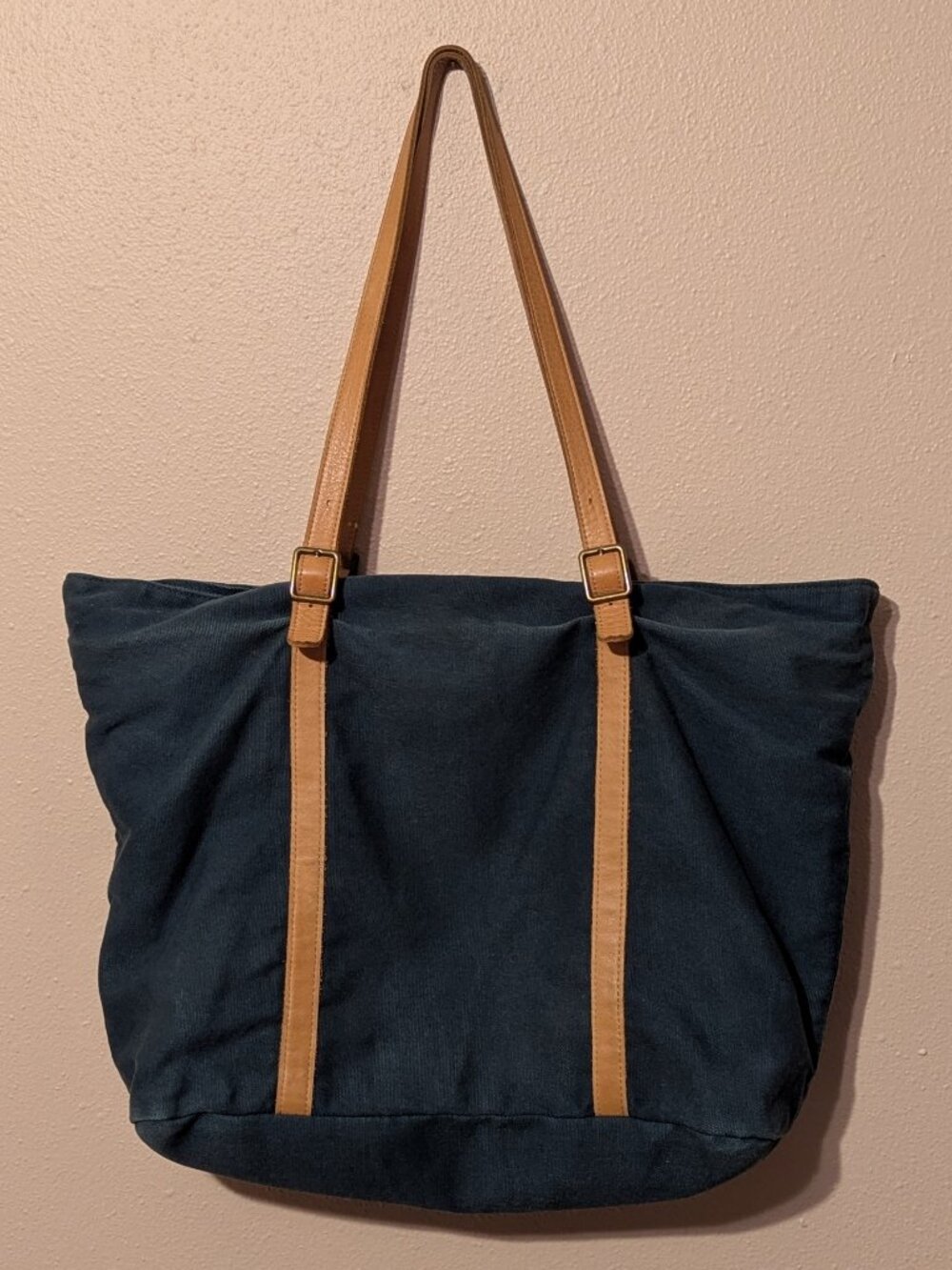 Hearth & Hand Canvas and Leather Shoulder Bag Tote